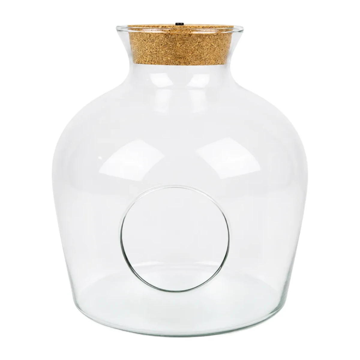Glass Terrarium with Side Opening and LED Cork W-480 21 cm