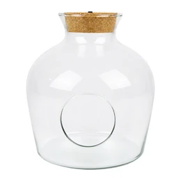 Glass Terrarium with Side Opening and LED Cork W-480 21 cm