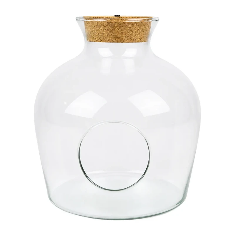 Glass Terrarium with Side Opening and LED Cork W-480 21 cm