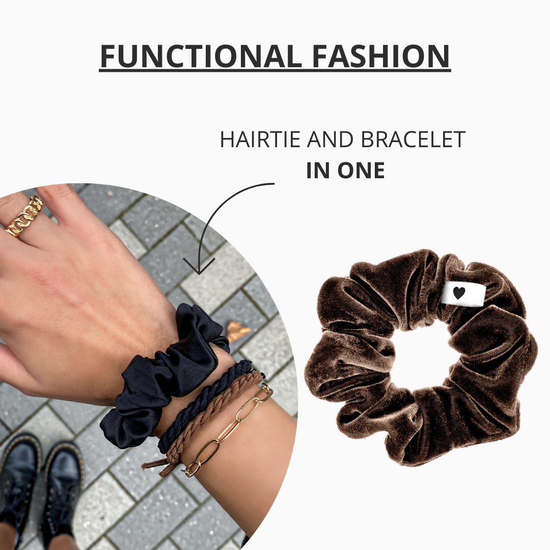 Samt-Scrunchie Braun - Bellody® (1 Stück - Mocha Brown)