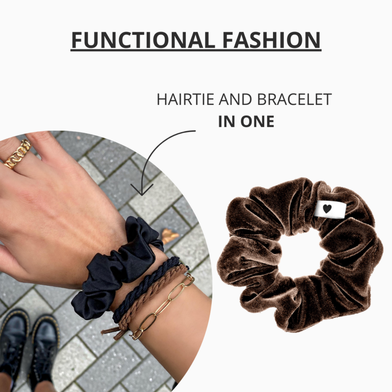 Samt-Scrunchie Braun - Bellody® (1 Stück - Mocha Brown)