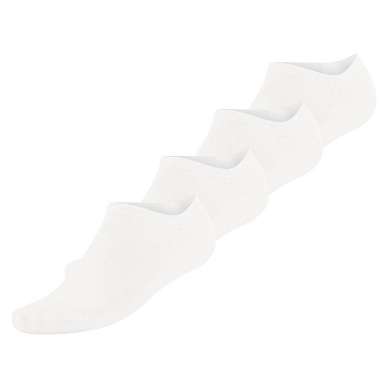 Bambocks Bambus No Show Sneaker Sokker 4 par Hvide