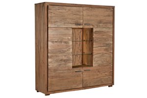 ARMARIO ACACIA CRISTAL 145X40X153 NATURAL MARRON MB195042