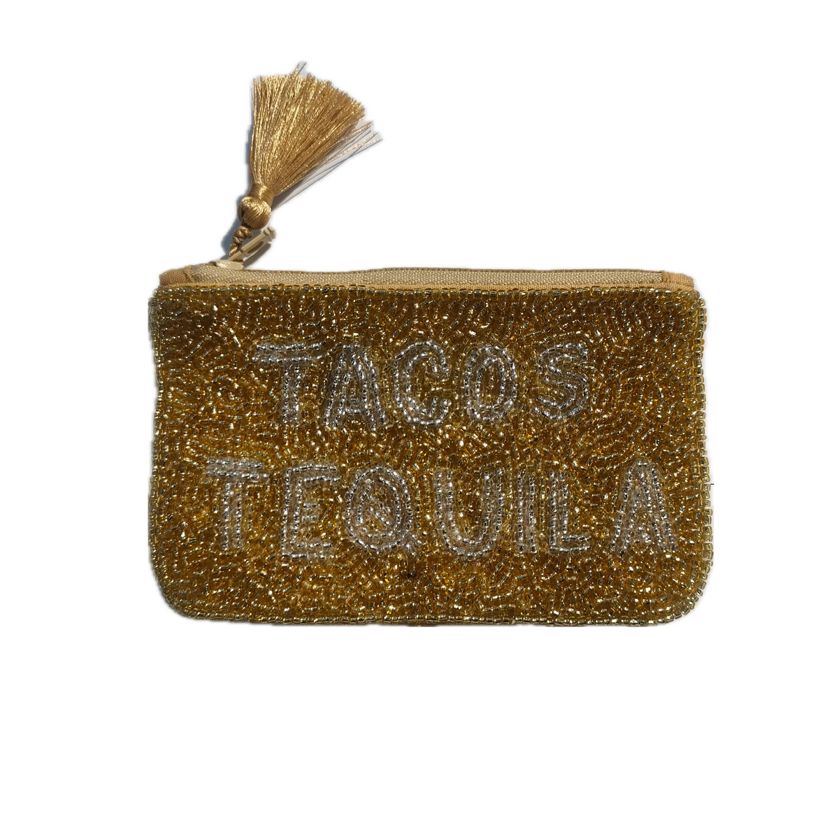 Custodia per tequilla con tacos e perline realizzata a mano * Regalo *