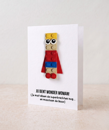 Carte postale Wonder Woman – Brique de construction LEGO