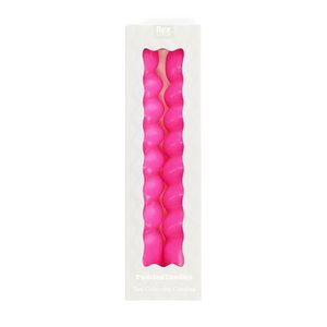 Twisted candles (pack of 2) - Bright pink