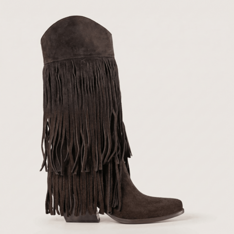 Fryda Dark Brown Texan Boots