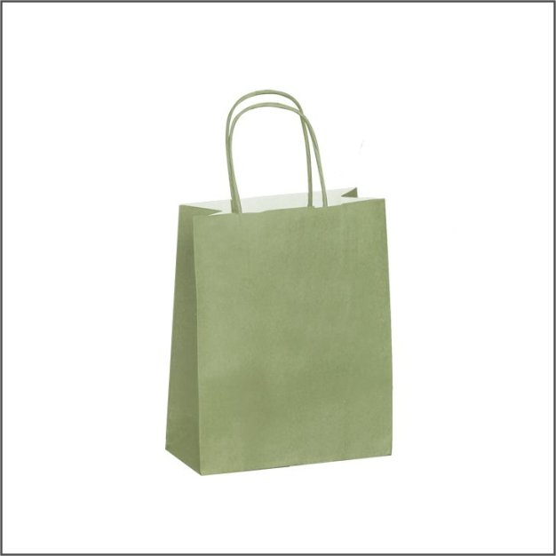 Sacchetto di carta - s - giada verde oliva (100 pezzi)