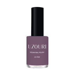 Vegan nail polish in mauve color, 22-free formula, 14ml bottle.