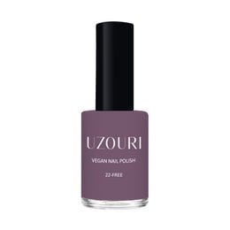 Vegan nail polish in mauve color, 22-free formula, 14ml bottle.