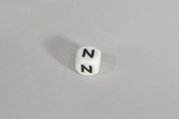 Silicone bead letter N