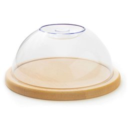 Tagliere Rotondo in Legno con Coperchio - Copriformaggio Φ 24 cm