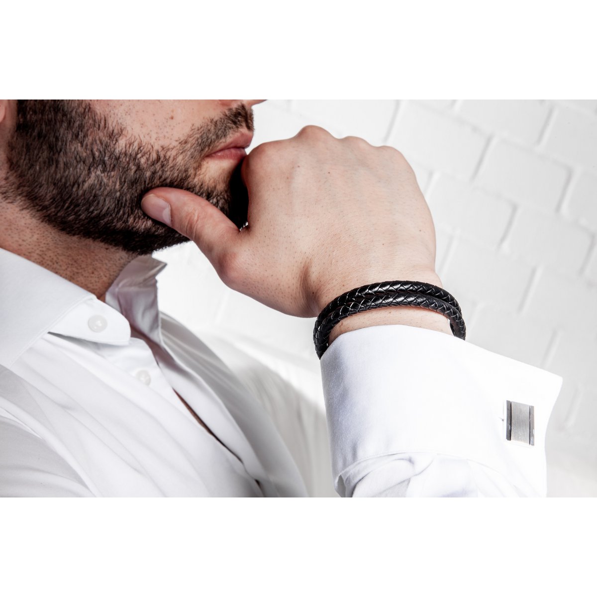 Leather bracelet "Double"