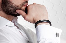 Leather bracelet "Double"