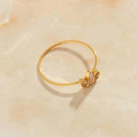 Lola - Zierliches Kristallgoldband