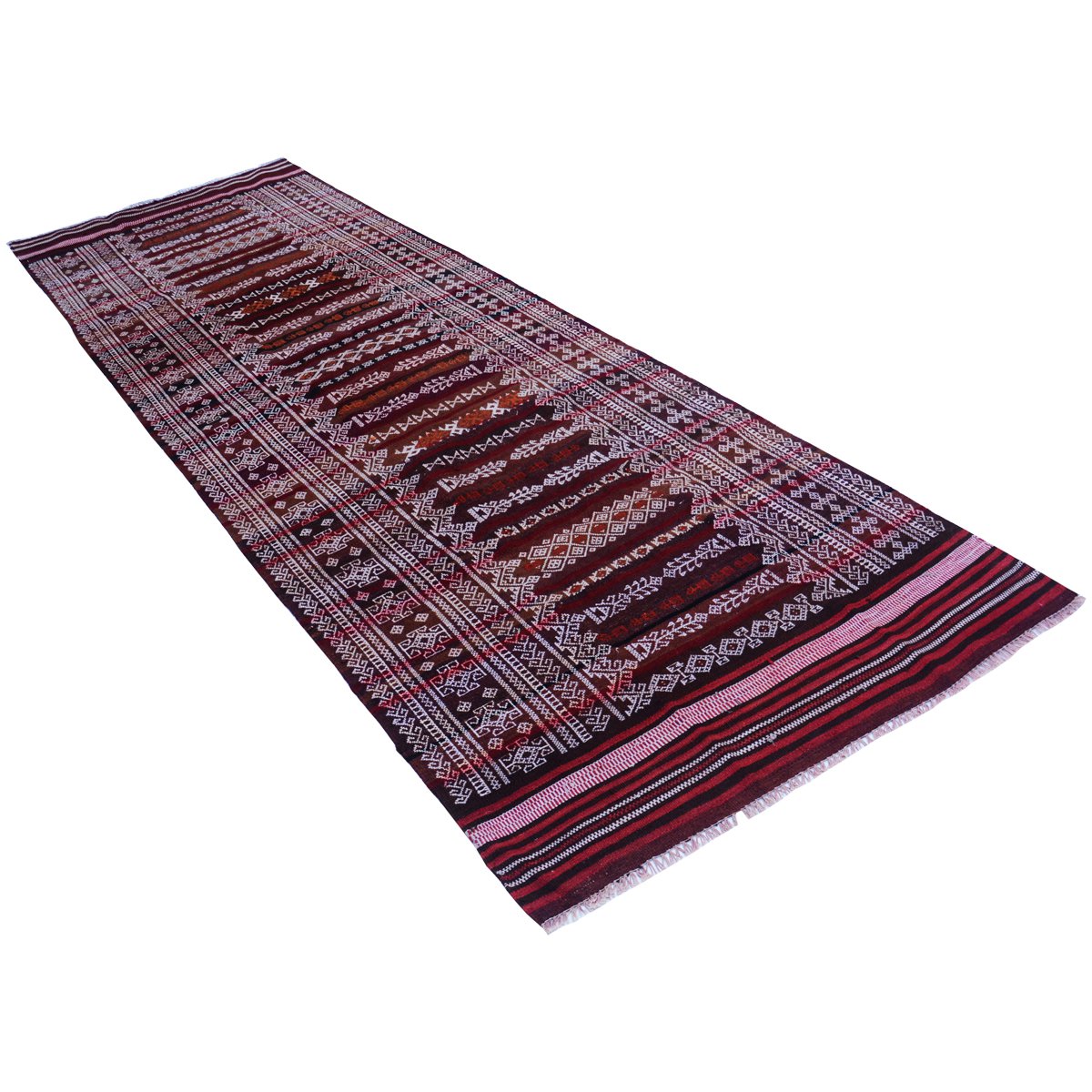 Baluch Soumak donkerbruin vintage vloerkleed