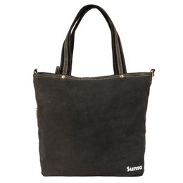 Damska płócienna torba na ramię Sunsa, duża. Vintage retro shopper w marynistycznym stylu. Wegańska torba damska A4 odpowiednia torba na ramię torba materiałowa na codzienną pracę jako prezent dla kobiet w czasie wolnym