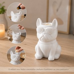 Burning Céramy BouBou White Phaurement - Candela in ceramica laccata - Cere profumate a diffusione, oli essenziali - decorazione dell'idea regalo