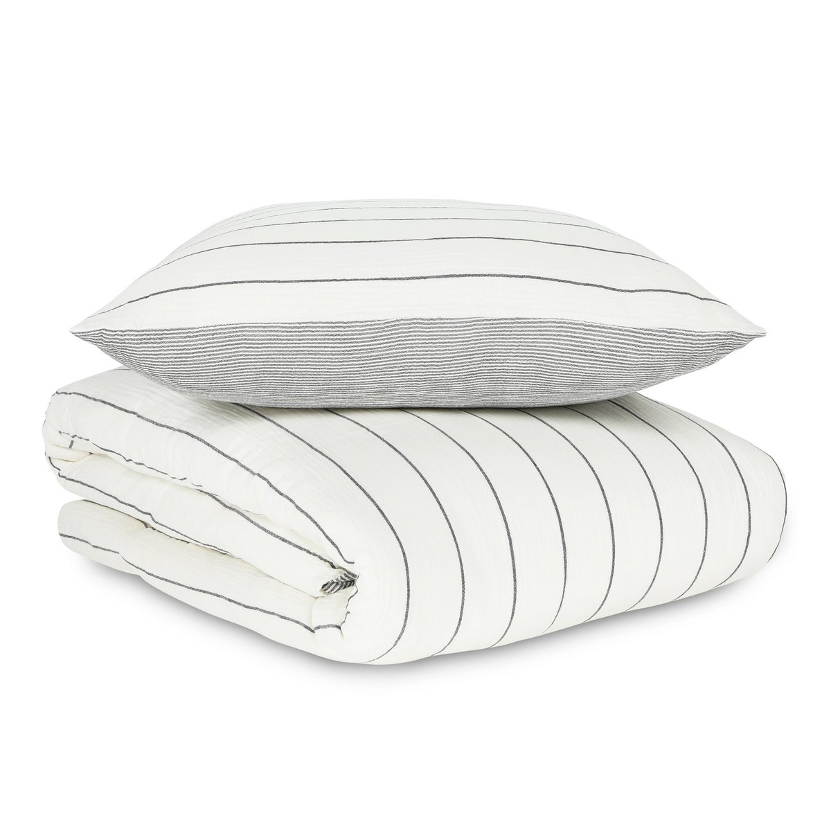 Crinkly - Cotton Muslin - Tetra - Stripe Grey