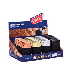 display of 20 Capsule lighters METAL CAP