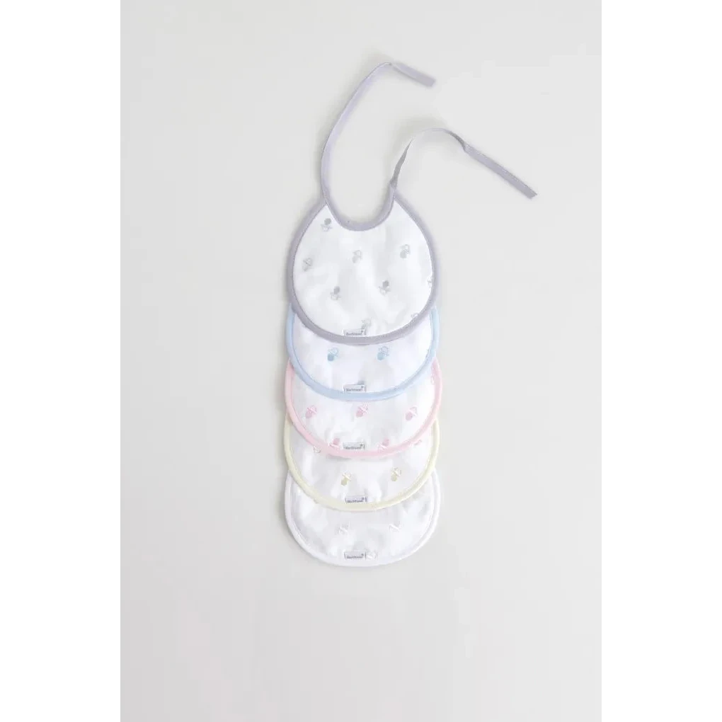 Babyforet hagesmæk med attrapholder, æske med 6 stk