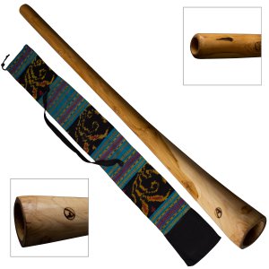 Wooden Didgeridoo including carrying bag 130cm | Wind instrument for children and adults