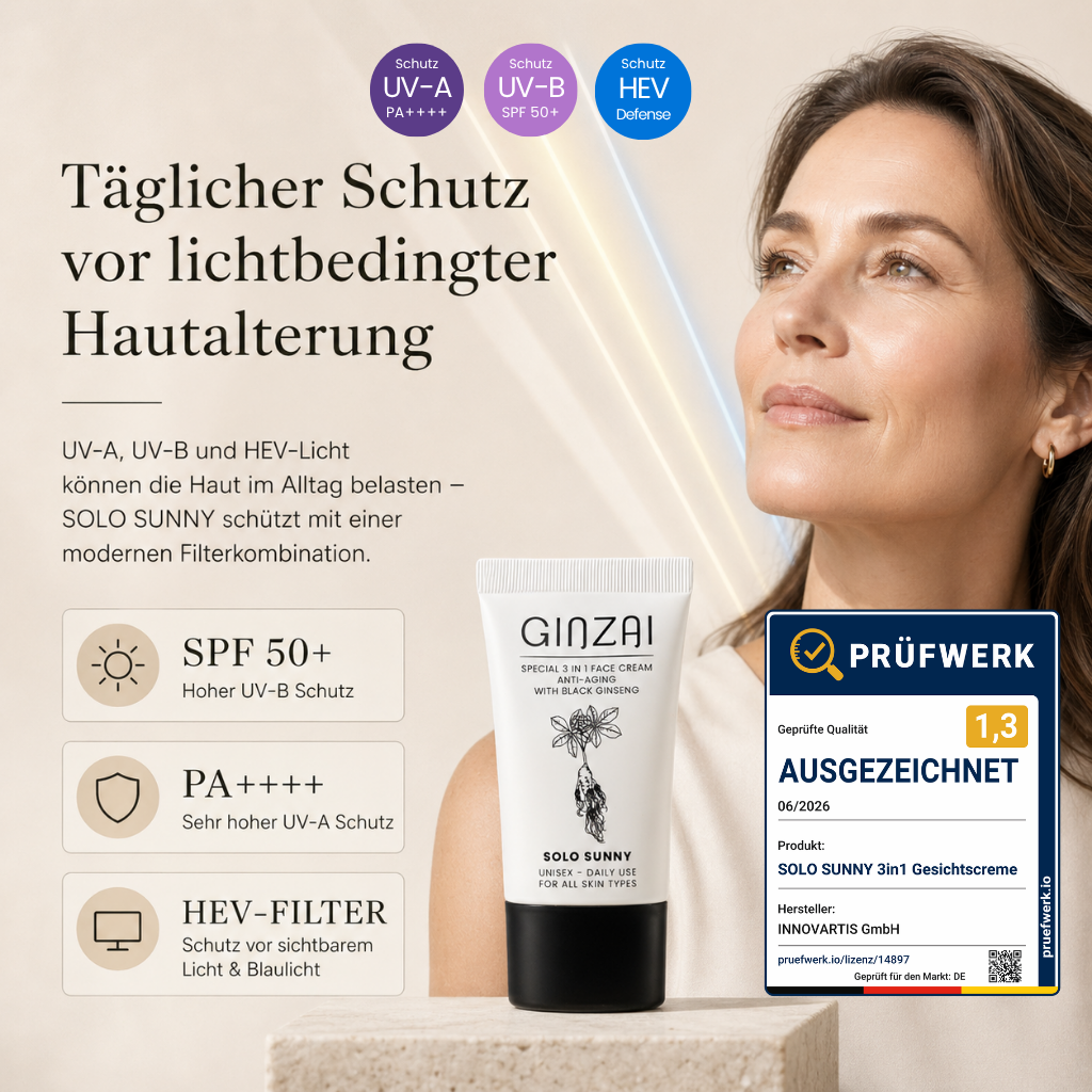 LONGEVITY 3in1 Anti Aging Face Cream mit Ginseng