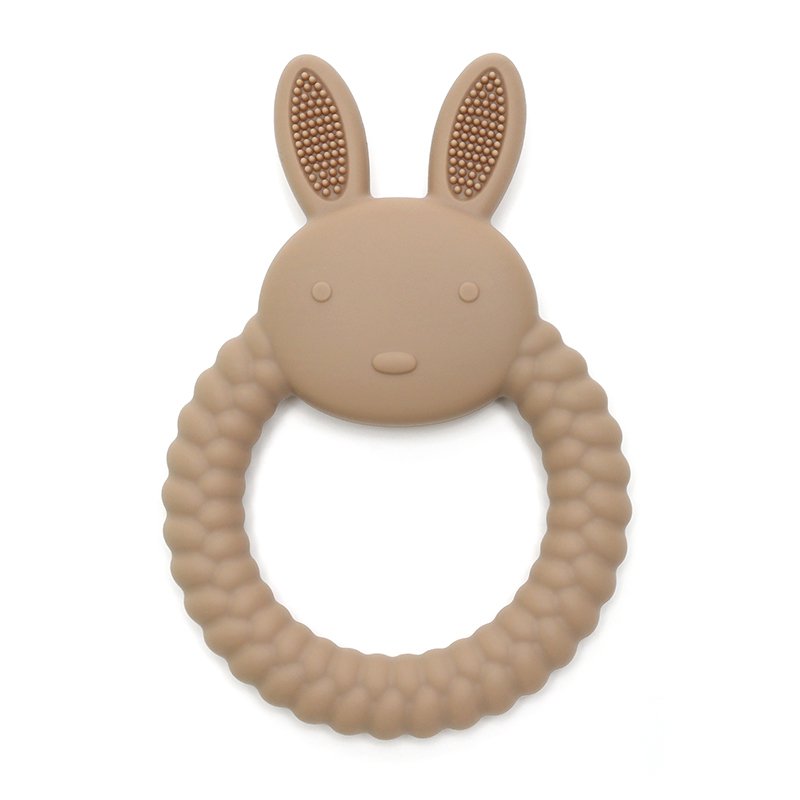 LAPIN| Jouet de dentition en silicone souple | Kaki