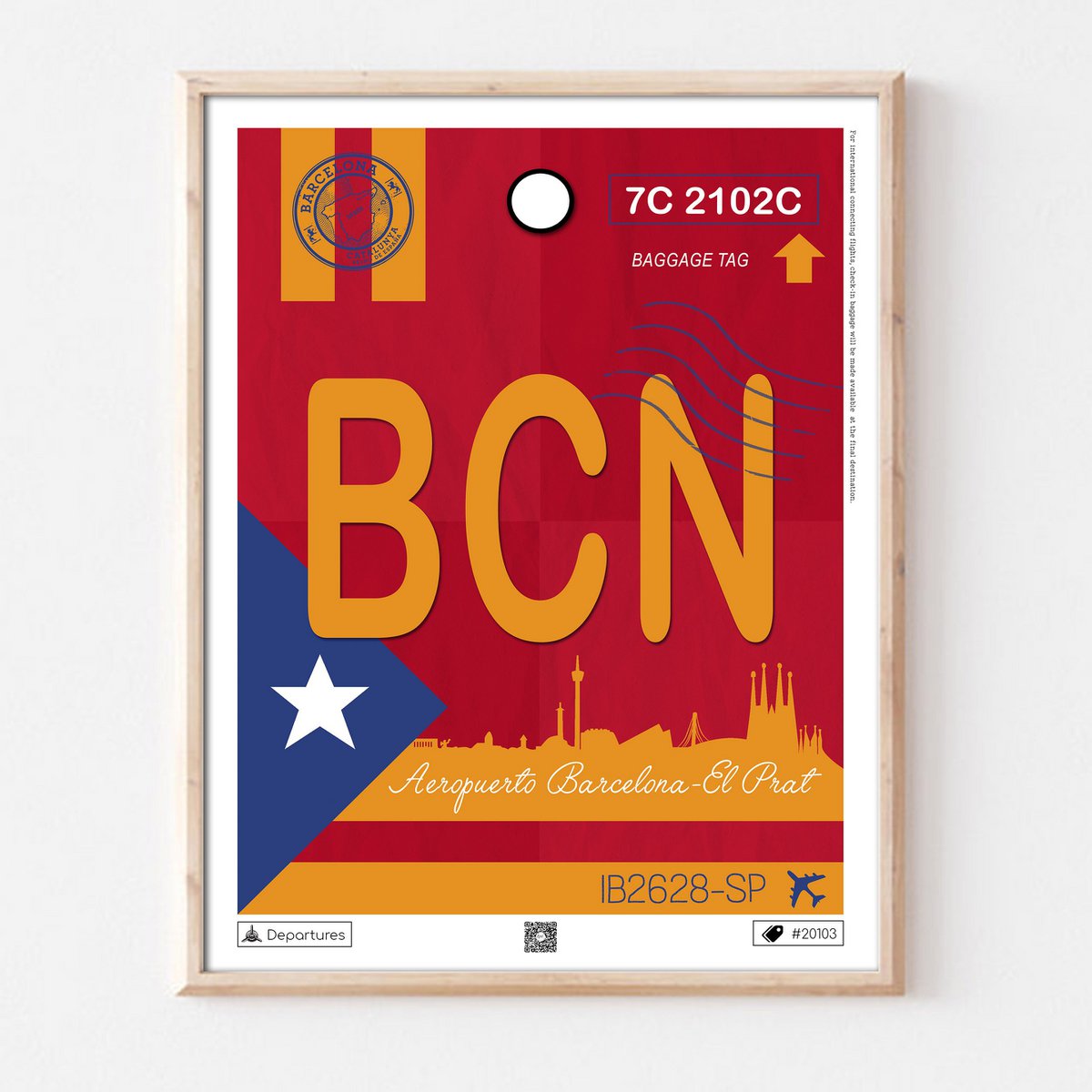 Cartel de destino de Barcelona