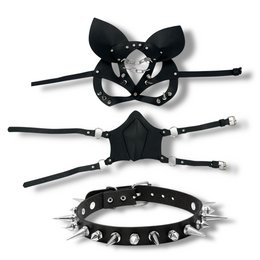 Kinky Pleasure - T162 - Rollespil Mask Set 3 stykker