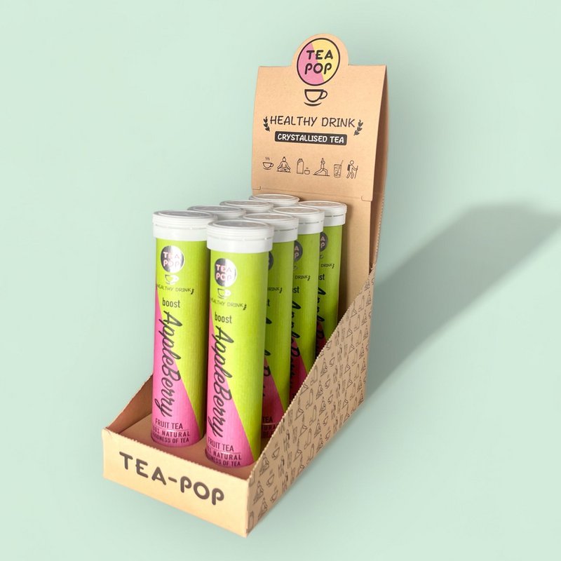 AppleBerry Tea-Pop, hurtigbrygget gourmette (8 rørs bakke)
