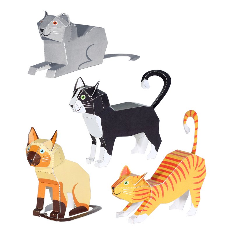 Cats Paper Toys