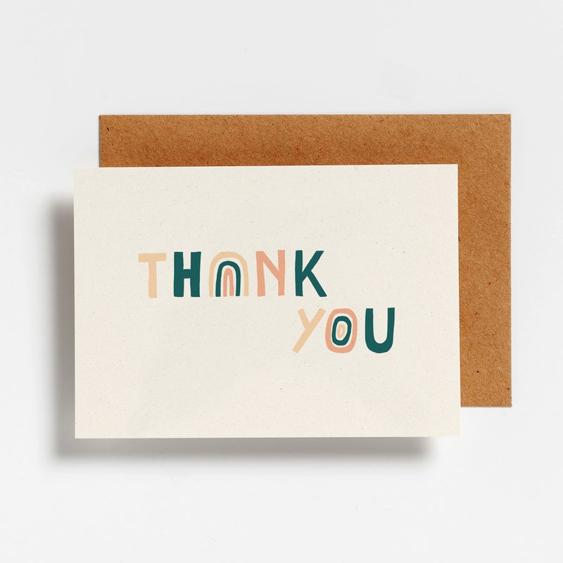 POSTCARD - RAINBOW THANK YOU