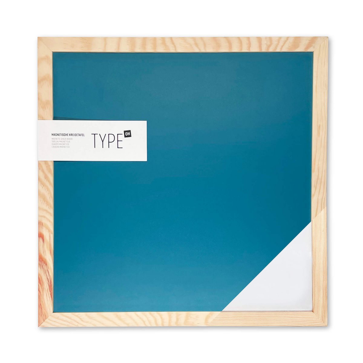 Magnetic chalkboard with wooden frame (40x40cm)