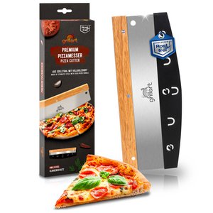 Grillart® Premium Pizzamesser - Extra sharp stainless steel pizza cutter