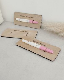Træ graviditetsmeddelelsesskilt · Kan ikke vente med at møde dig