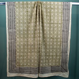 Pareo vert, Sarong, écharpe, serviette de plage, écharpe d'été, chiffon d'épaule, robe enveloppe, composé de coton 100%, imprimé avec des couleurs naturelles, fait à la main