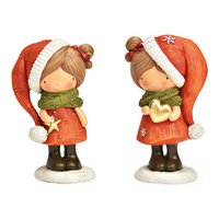 Winterkind from poly red 2-opera, (b / h / t) 6x11xix5cm
