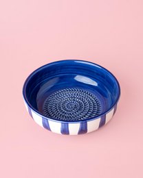 Handmade Ceramic Plate Garlic Grater / MEDIUM Costa Azul