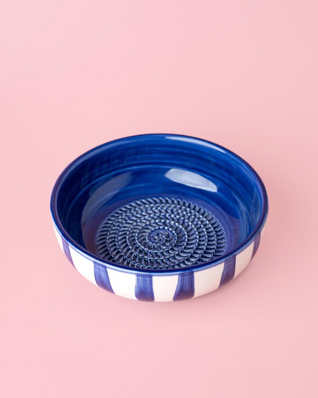 Handmade Ceramic Plate Garlic Grater / MEDIUM Costa Azul