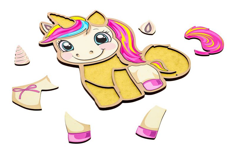 Wooden Unicorn Puzzle for Kids