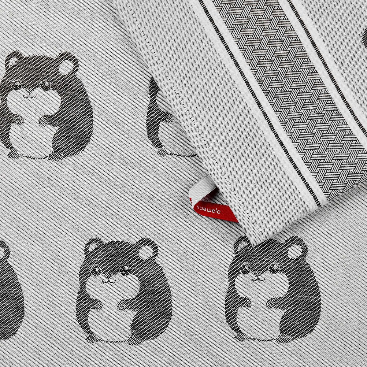 Keukenhanddoek Hamster Grijs Katoen