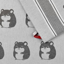 Keukenhanddoek Hamster Grijs Katoen