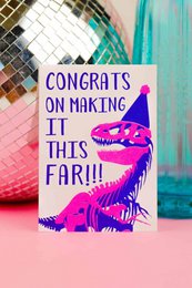 Riso print Congrats t-rex