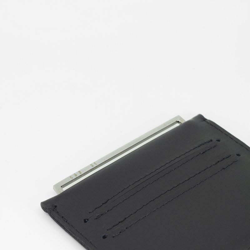 FRAME kortholder - sort rhodium