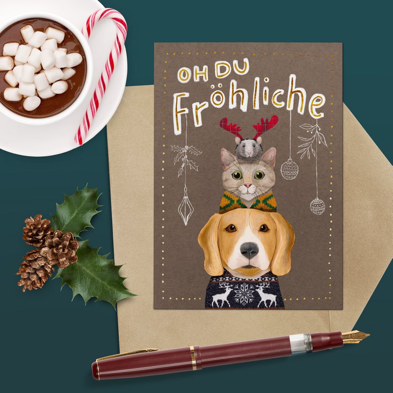 weihnachtliches Grußkarten-Set