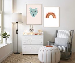 Habitación del bebé del cartel del arco iris