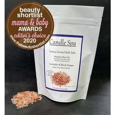 Candle Spa Bath Salts 500g - Lavender & Black Pepper