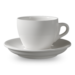 CUP AND SAUCER 165 CC ROSA WHITE