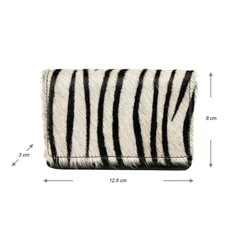 Ladies Wallet Black Leather RFID In 10 Prints